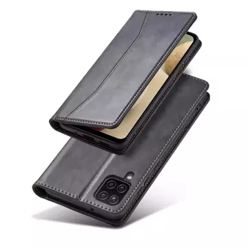 Magnet Fancy Case etui do Samsung Galaxy A12 5G pokrowiec portfel na karty kartę podstawka czarny
