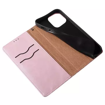 Magnet Strap Case etui do iPhone 12 Pro pokrowiec portfel + mini smycz zawieszka różowy