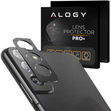 Metalowa osłonka ochronna na aparat obiektyw Alogy Metal Lens Cover do Galaxy S22 Plus Czarna