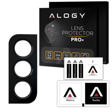 Metalowa osłonka ochronna na aparat obiektyw Alogy Metal Lens Cover do Galaxy S22 Plus Czarna