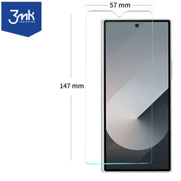 Mocne Szkło hartowane na telefon 3mk HardGlass do Samsung Galaxy Z Fold 6 na przód ochrona telefonu