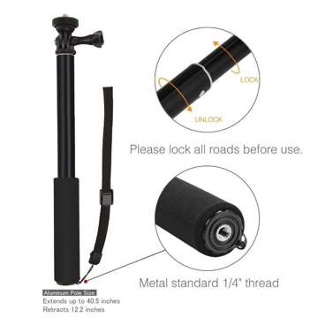 Monopod & Selfie Stick do kamery sportowej GoPro Hero Black