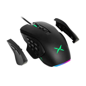 Mysz gamingowa z nakładkami Delux M631 RGB 12400DPI (czarna)