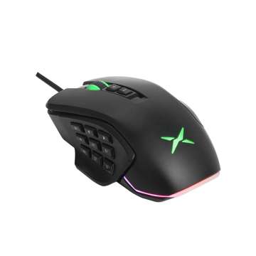 Mysz gamingowa z nakładkami Delux M631 RGB 12400DPI (czarna)