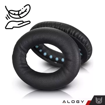 Nauszniki 2x wymienne pady gąbki do słuchawek do Bose QC35 QC25 QC15 2 AE2 QC2 Alogy Earpads Czarne + urządzenie do demontażu