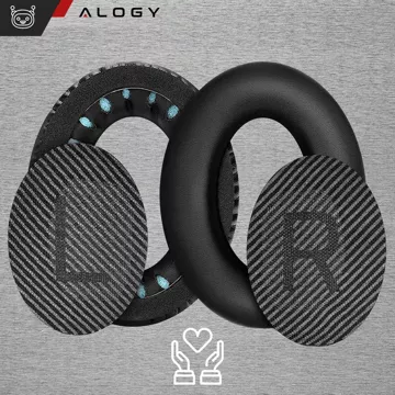 Nauszniki 2x wymienne pady gąbki do słuchawek do Bose QC35 QC25 QC15 2 AE2 QC2 Alogy Earpads Czarne + urządzenie do demontażu