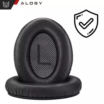 Nauszniki 2x wymienne pady gąbki do słuchawek do Bose QC35 QC25 QC15 2 AE2 QC2 Alogy Earpads Czarne + urządzenie do demontażu