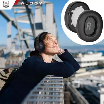 Nauszniki 2x wymienne pady gąbki do słuchawek do JBL Tune 700BT 710BT 720BT 750BTNC Alogy Earpads Czarne + urządzenie do demontażu