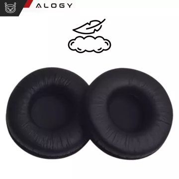 Nauszniki 2x wymienne pady gąbki do słuchawek do SONY WH-CH500 WH-CH510 Alogy Earpads Czarne + urządzenie do demontażu