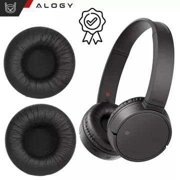 Nauszniki 2x wymienne pady gąbki do słuchawek do SONY WH-CH500 WH-CH510 Alogy Earpads Czarne + urządzenie do demontażu