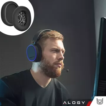 Nauszniki 2x wymienne pady gąbki do słuchawek do STEELSERIES ARCTIS 1 3 5 7 9 PRO Wireless Czarne + urządzenie do demontażu