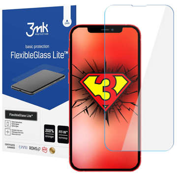 Niepękające szkło hybrydowe 3mk Flexible Glass Lite do Apple iPhone 13/13 Pro