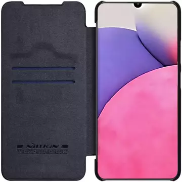 Nillkin Qin Case etui do Samsung Galaxy A33 5G osłona na aparat kabura pokrowiec obudowa z klapką czarny