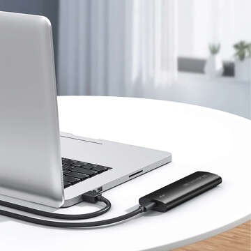 Obudowa adapter dysku kieszeń na dysk SSD NGFF m.2 USB 3.1 USB-C typ-c 2230-2280mm Czarna