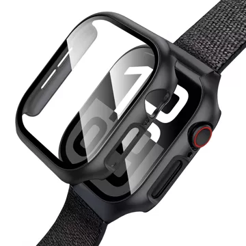 Obudowa ochronna z szkłem Alogy Protector Case 2w1 nakładka etui do Apple Watch 10 42mm Czarna