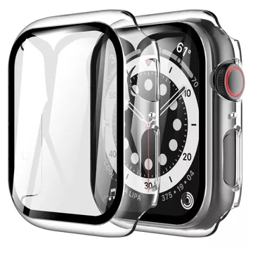 Obudowa ochronna z szkłem Alogy Protector Case 2w1 nakładka etui do Apple Watch 10 42mm Przezroczysta 