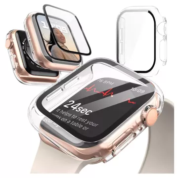 Obudowa ochronna z szkłem Alogy Protector Case 2w1 nakładka etui do Apple Watch 10 42mm Przezroczysta 