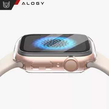 Obudowa ochronna z szkłem Alogy Protector Case 2w1 nakładka etui do Apple Watch 10 42mm Przezroczysta 