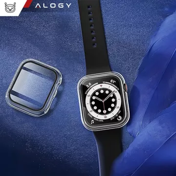 Obudowa ochronna z szkłem Alogy Protector Case 2w1 nakładka etui do Apple Watch 10 46mm Przezroczysta