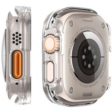 Obudowa ochronna z szkłem Alogy Protector Case 2w1 nakładka etui do Apple Watch Ultra 49mm Przezroczysta