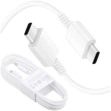 Oryginalny kabel Samsung USB-C do USB-C EP-DW767 do ładowania 1.8m 3A 25W / 45W Biały