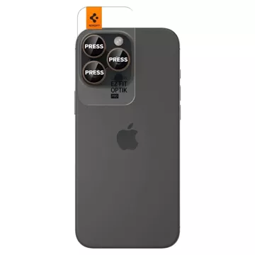 Osłona Aparatu Spigen Optik Pro Glas.TR ”EZ FIT” Camera Protector 2-pack do iPhone 16 Pro / Pro Max Desert Titanium