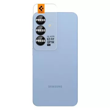 Osłona Aparatu do Samsung Galaxy S25 Black Spigen Optik Pro Glas.TR "EZ Fit" Camera Protector 2-Pack