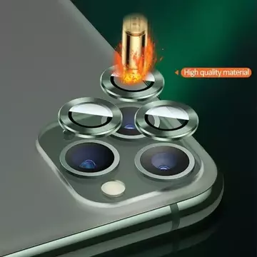 Osłona aparatów USAMS Camera Lens Glass do iPhone 11 Pro Max metal ring BH573JTT01 (US-BH573) szary/grey 