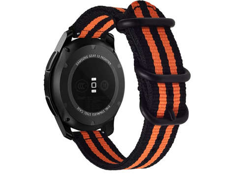 Pasek Alogy nylon strap do Huawei Watch GT 2 Pro 22 mm Pomarańczowo-czarny