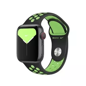 Pasek Apple Watch MXQW2FE/A 38/40/41mm Nike Sport Brand czarno-limonkowy/black-lime blast