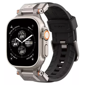 Pasek Spigen Durapro Armor Pu do Apple Watch 4 / 5 / 6 / 7 / 8 / 9 / Se / Ultra 1 / 2 (42 / 44 / 45 / 49 Mm) Black