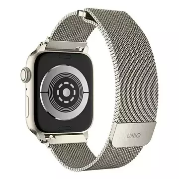 Pasek UNIQ Dante Apple Watch Series 4/5/6/7/8/SE/SE2 38/40/41mm Stainless Steel starlight