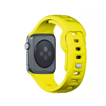 Pasek do smartwatcha 3mk Silicone Watch Strap do Apple Watch 42/44/45/49 mm Yellow