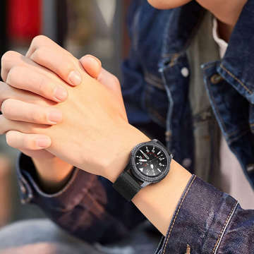 Pasek elastyczny Uniwersalny nylonowy Alogy Nylon opaska do zegarka Smartwatcha 22mm Czarny