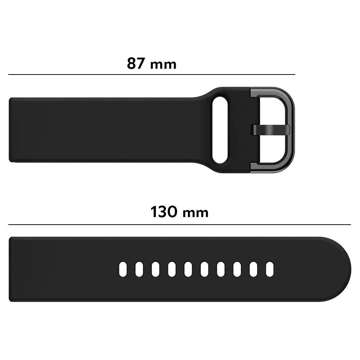 Pasek uniwersalny Alogy Strap z klamrą do smartwatcha 20mm Black