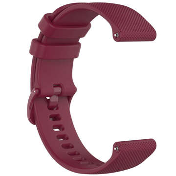Pasek uniwersalny Alogy Strap z klamrą na smartwatch zegarek 18mm bordowy