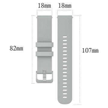 Pasek uniwersalny Alogy Strap z klamrą na smartwatch zegarek 18mm szary