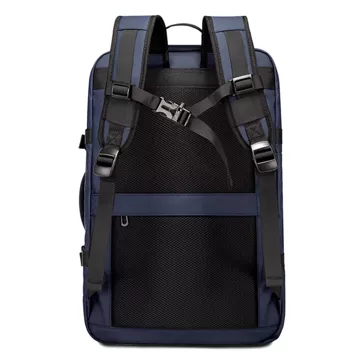 Plecak podróżny Bange BackPack biznesowy plecak rozszerzalny Torba pojemna do laptopa 17.3" z portem USB Granatowy