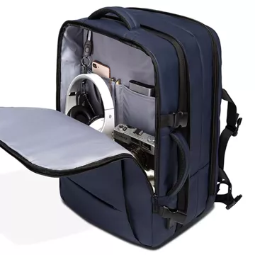 Plecak podróżny Bange BackPack biznesowy plecak rozszerzalny Torba pojemna do laptopa 17.3" z portem USB Granatowy