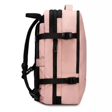 Plecak podróżny Bange BackPack biznesowy plecak rozszerzalny Torba pojemna do laptopa 17.3" z portem USB Różowy