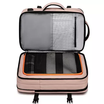 Plecak podróżny Bange BackPack biznesowy plecak rozszerzalny Torba pojemna do laptopa 17.3" z portem USB Różowy