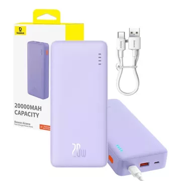 Powerbank Baseus Airpow 20000mAh 20W Fioletowy