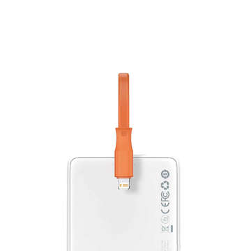 Powerbank bateria Baseus Block Lightning PD 20W 20000mAh + kabel USB - USB-C 0.5m Biały