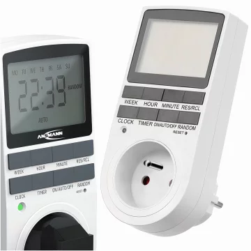 Programator czasowy włącznik / wyłącznik Oszczędzanie energii prądu Timer LCD do gniazdka EU biały