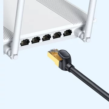 Przewód Baseus Speed Seven szybki kabel sieciowy RJ45 10Gbps 2m czarny (WKJS010301)