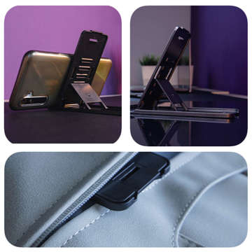 Regulowany stojak uchwyt Alogy składana podstawka na biurko na telefon/ tablet Czarna
