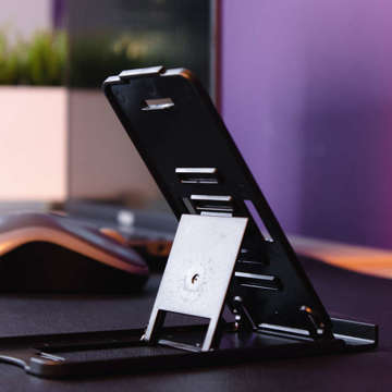 Regulowany stojak uchwyt Alogy składana podstawka na biurko na telefon/ tablet Czarna