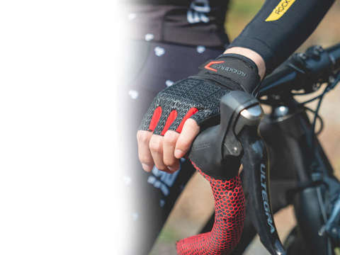 Rękawiczki rowerowe na rower bez palców M RockBros S169BR-M czarne