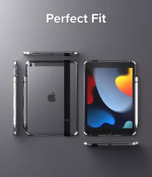 Ringke Fusion etui pokrowiec z żelową ramką iPad 10.2'' 2021 / 2020 / 2019 czarny (FPS586R55)