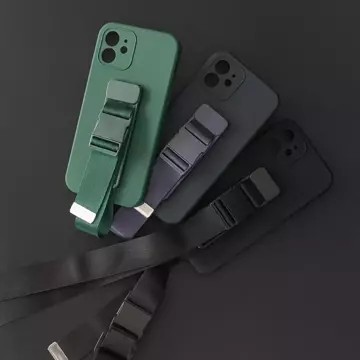 Rope Case silikonowe etui ze smyczą torebka smycz pasek do Samsung Galaxy A33 5G czarny